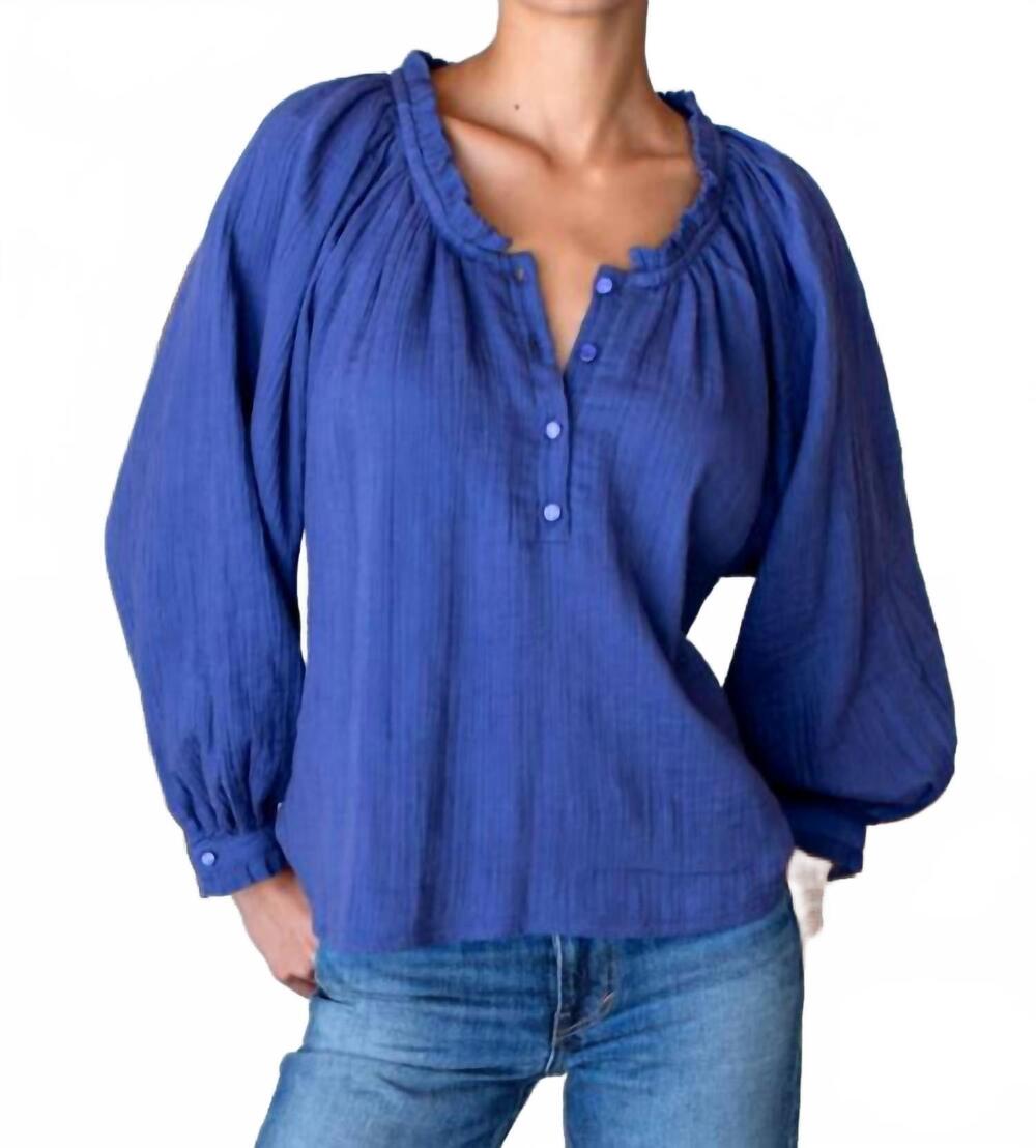 NEW EMERSON FRY soft shirt in blue indigo